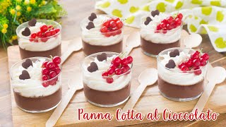 Panna Cotta al Cioccolato  Ricetta Facile Dolce in Bicchiere  55Winston55 [upl. by Leumek370]