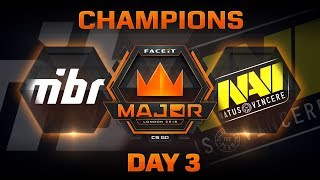 MiBR vs NaVi  Overpass FACEIT Major London 2018 [upl. by Enelyam]