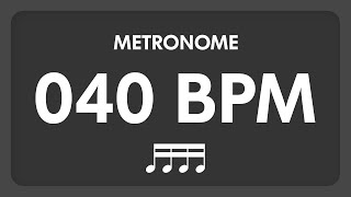 40 BPM  Metronome  16th Notes [upl. by Ekaterina605]