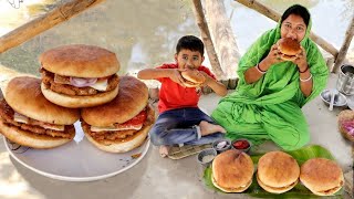 খুব কমখরচে একদম সহজে বাড়িতেই তৈরি করুন দোকানের মতো চিকেন বার্গার রেসিপি😳simple chicken burger recipe [upl. by Ynneg]