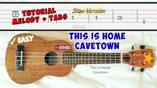 Melody This is Home Cavetown  Easy Melody Fingerstyle Ukulele Tabs Tutorial Slow Version [upl. by Nimajneb789]