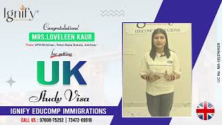 Loveleen Kaur got ukstudyvisa for birmingham city university ignifyeducompimmigrations [upl. by Vasos12]