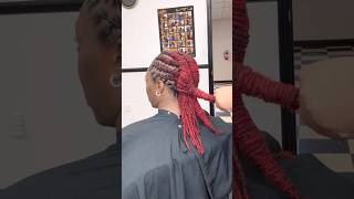 Full Styling Video locs dreads locstyles frenchbraid fishtailbraid barrelroll redhair [upl. by Liscomb]