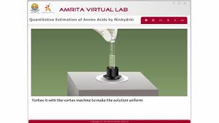 Quantitative Estimation of Amino Acids by Ninhydrin [upl. by Araf]