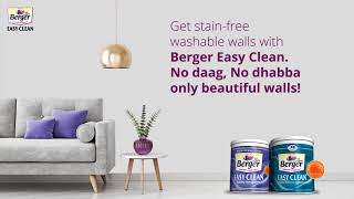 Berger Paints  Easy Clean  Express Painting 15 Sec [upl. by Brown]