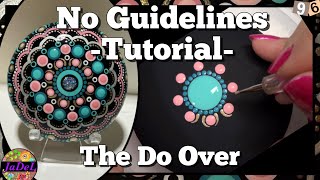 No Template No Lines Just Dotting  Mandala Dot Art Rock Painting Tutorial  The Do Over [upl. by Ttezzil686]