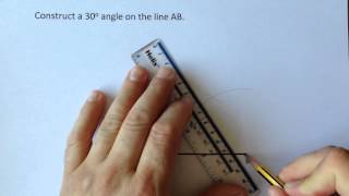 Construct a 30 degree angle [upl. by Erolyat]