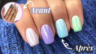 Gainage semipermanant  Protéine base indigo Nails [upl. by Cohdwell]