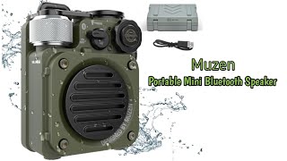 Muzen Wild Mini Portable Bluetooth Speaker Unboxing and Demo [upl. by Nimajnab861]