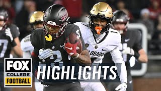 Colorado vs Washington State Highlights  CFB on FOX [upl. by Adiarf]