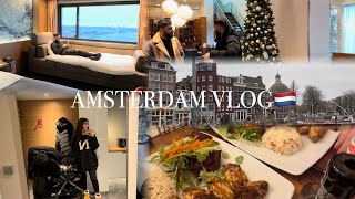 AMSTERDAMDA İLK GÜN🇳🇱LÜKS OTEL ODA TURU😍BİRAZ REZİL OLDUK AİLECEK TATİL  VLOG [upl. by Dyun]