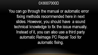 Fix Windows Update Error 0x8007000D [upl. by Nomyad712]