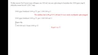 Oefening op ppm en ppb  voorbeeld 1 [upl. by Ikeda]