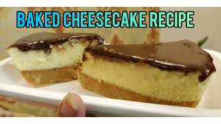 Baked cheesecake recipe without cream cheese  Marys Kitchen [upl. by Clapper]