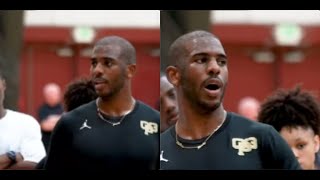 Chris Pauls CP3 Elite guards camp get some advice from him [upl. by Chastity230]