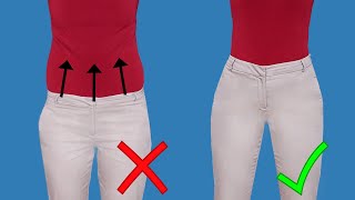 A sewing trick on how to upsize trousers from a low waist to a high one [upl. by Cas]