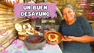 Les prepare unas Gorditas de Garbanzo ENCHILADO con una rica salsita de molcajete [upl. by Encrata259]