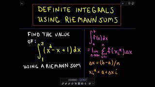 ❖ Calculating a Definite Integral Using Riemann Sums  Part 1 ❖ [upl. by Sylvie]