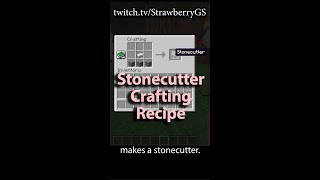 Stonecutter  Short Shorts by StrawberryGS  Minecraft Crafting Recipe [upl. by Anole]