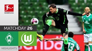 SV Werder Bremen  VfL Wolfsburg  12  Highlights  Matchday 26 – Bundesliga 202021 [upl. by Lindon644]