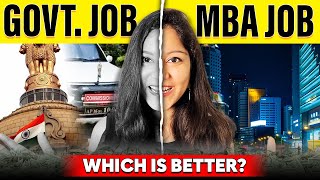 GOVERNMENT EXAMS or MBA Reality of Government Job vs Private Job 😯 [upl. by Eleanor]