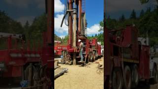 Water Well Drilling w Foremost DR24 Dual Rotary rig in Sultan Washington [upl. by Jo]