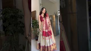 Last Minute Diwali Outfit 🔥 Lehenga from Saree grwm diwali2024 lehenga festivewear halfsarees [upl. by Eladnar]