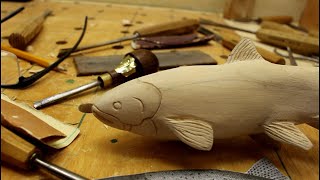 Hand Carving a Fish [upl. by Aicittel]