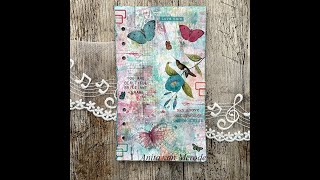 Slimline art journal pagina [upl. by Ynnattirb]