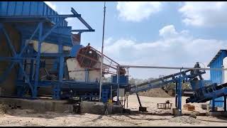 Puzzolana 200TPH 2 stage crushing plantJaw Crusher cone crusher [upl. by Ttehc774]