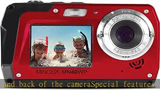 Minolta 48 MP Dual Screen Waterproof Digital Camera MN40WP [upl. by Qidas]