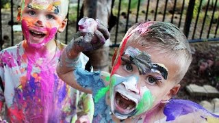 Huge Paint Mess  Paint Time Turned PAINT FIGHT [upl. by Nawaj]