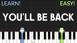 Youll Be Back  Hamilton  EASY Piano Tutorial [upl. by Lindeberg]