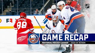 Red Wings  Islanders 1030  NHL Highlights 2023 [upl. by Madaih265]