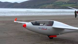 Electric powered glider at Inch Beach Ireland [upl. by Netsrejk560]