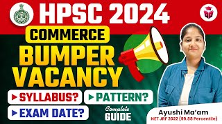 HPSC Commerce Assistant Professor Vacancy 2024  Syllabus Exam Date Exam Pattern by Ayushi Mam [upl. by Sama]