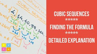 Cubic Sequences  How to find the formula for the nth term [upl. by Ardnuahc]