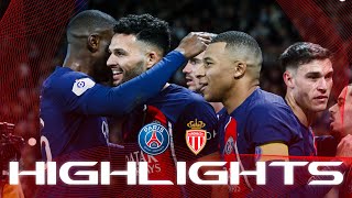 HIGHLIGHTS  PSG 52 MONACO  ⚽️ GRAMOS MBAPPÉ DEMBÉLÉ VITINHA amp KOLO MUANI  PSGASM [upl. by Sirtaeb]