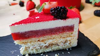 How to Make the Most Perfect Strawberry amp Coconut Entremet Cake [upl. by Meghan942]