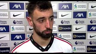 Liverpool 7  Manchester United 0  Bruno Fernandes Full Post Match Interview [upl. by Bonneau]