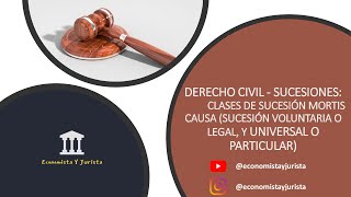 Tipos de sucesión en España sucesión voluntaria o legal Derecho civil  SUCESIONES [upl. by Nuahc]