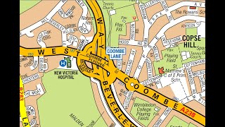 TOPOGRAPHICAL EXAM ROUTES INVOLVING COOMBE LANE FLYOVER  CONFUSING ROUTES WITH ALL POSSIBLITIES [upl. by Atinwahs]