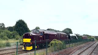 Flying Scotsman arriving at Locomotion for 2024 Summer Festival [upl. by Atteiluj]