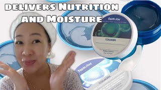 FARMSTAY COLLAGEN WATERFULL HYDROGEL EYE PATCH Review  Eye Mask [upl. by Lennahs]