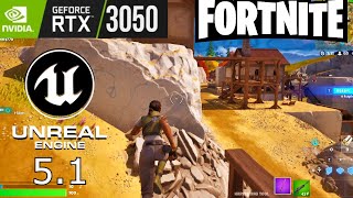 Fortnite Unreal Engine 51  RTX 3050 Performance Test  MSI GF63 Thin Laptop [upl. by Airdna669]