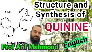 Structural Elucidation and synthesis of QUININE English ANTIMALARIAL DRUG  Quinine structure [upl. by Morell48]