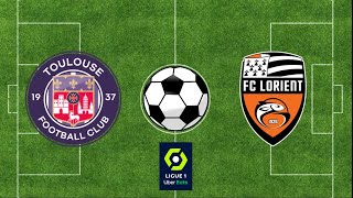 FC Toulouse vs Lorient Résumé Buts  Ligue 1 202324  Football Simulation PES 21 [upl. by Kurman]