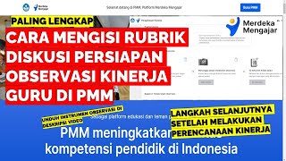 CARA MENGISI RUBRIK DISKUSI PERSIAPAN OBSERVASI GURU DI PMM [upl. by Anyotal941]