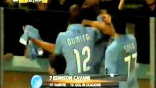 Napoli Lecce 1 0 goal Cavani Auriemma19 12 2010 MATADOR [upl. by Aened]