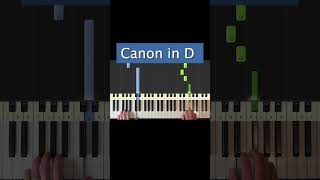 Canon in D  Piano Tutorial Easy shorts [upl. by Ynnavoig977]